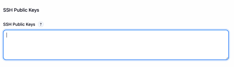 Adding public SSH keys for a user
